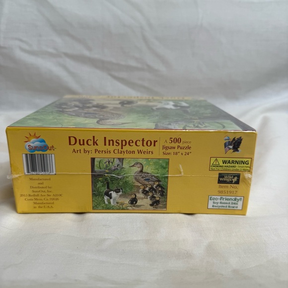 Duck Inspector Puzzle 500 Piece SunsOut Cat & Ducks Scene Jigsaw New Sealed - Picture 4 of 7